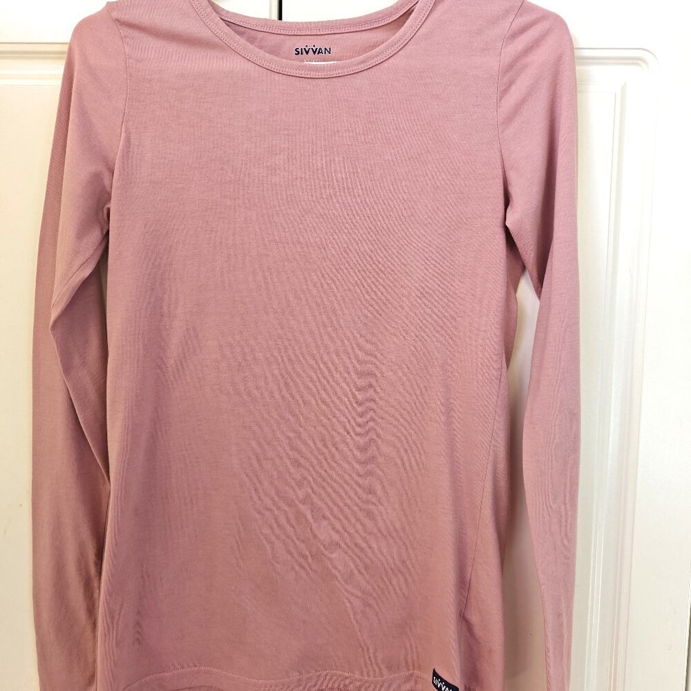 Sivvan Pink Long Sleeve Tee Shirt, Size XS